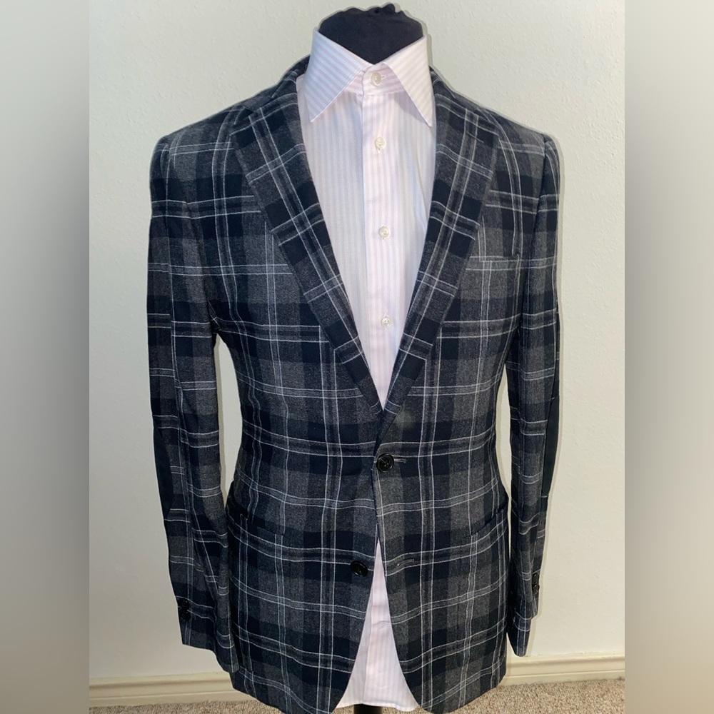 Half lined plaid jacket